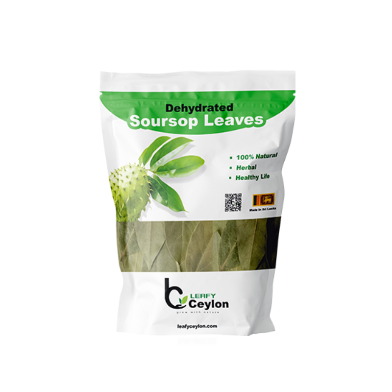 Leafy Ceylon dehydrated soursop leaves pouch